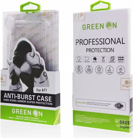 GREEN ON Gorilla Anti Burst Case geschikt voor iPhone 13 Pro Max - Transparant