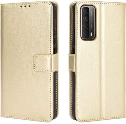 Bookcase Geschikt voor: Huawei P Smart 2021 - Goud - portemonnee hoesje