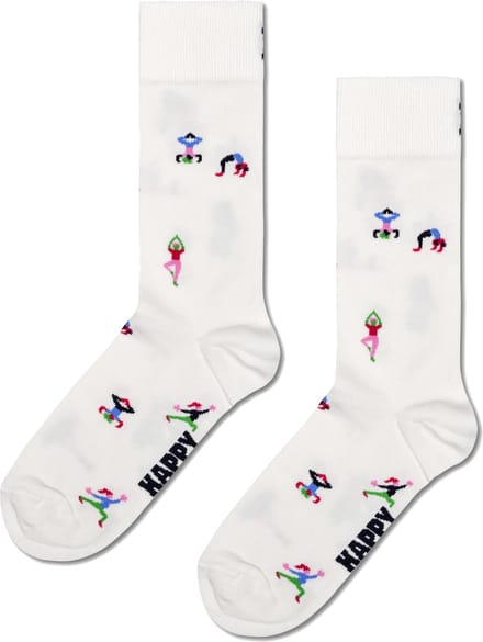Happy Socks Yogi Sock - unisex sokken - wit - Unisex - Maat: 41 - 46