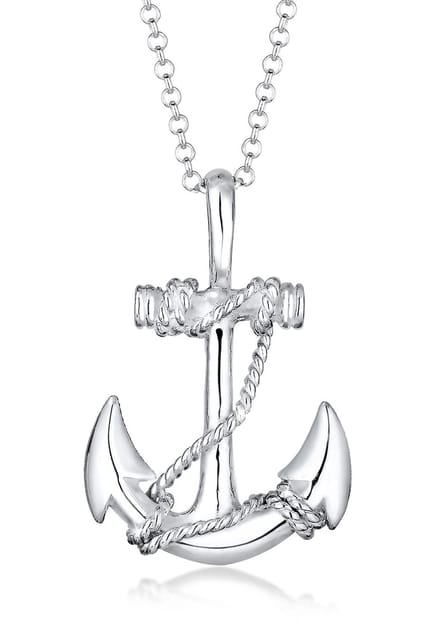 KUZZOI - Halsketting - Anker Seil Maritim 925 Silber - Heren