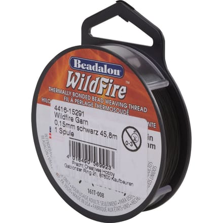Parelgaren WildFire, 45 m - Zwart