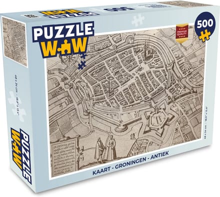 Puzzel Kaart - Groningen - Antiek - Legpuzzel - Puzzel 500 stukjes