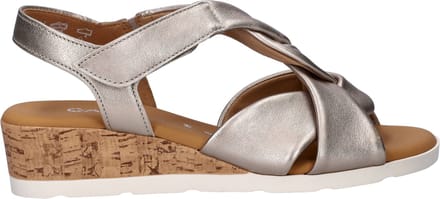 Gabor 761 Sandalen - Met Sleehak - Dames - Zilverkleurig - Maat 41