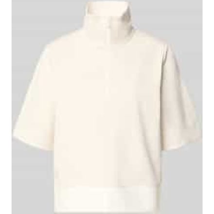 Sweatshirt met opstaande kraag en 1/2-mouwen