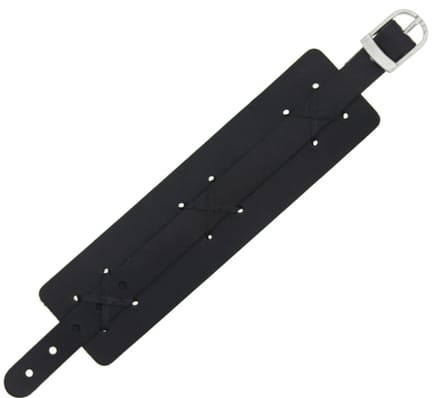 Behave - leren armband met gesp - zwarte biker stijl - unisex