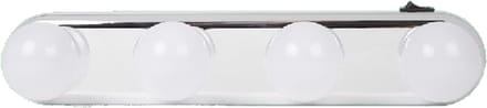 Desing make up light - Grijs / Wit - Kunststof - 4 lichttbronnen - Met Zuignappen - 31 x 31 x 7 cm