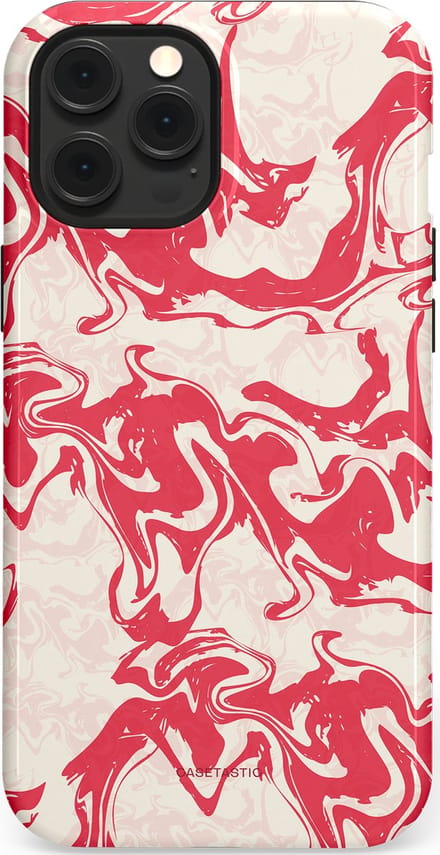 Casetastic hoesje geschikt voor Apple iPhone 12 Pro Max - MagSafe - Dubbellaagse bescherming - Marshmellow Explosie - Fashion Case - Koraal Wit Crème Lichtroze