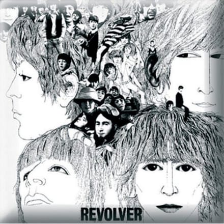 The Beatles - Revolver Pin - Wit/Grijs