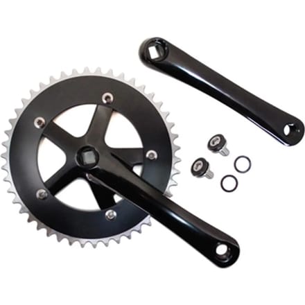 Aluminium road crankset P2R Fixie 3.30 165 mm 46D. D130 mm (enkelsnelheid)