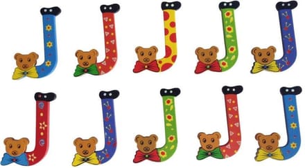 Kleine beren plakletter J (5cm)