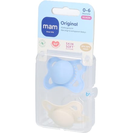 MAM Original fopspeen 0-6 maanden Blue unisex