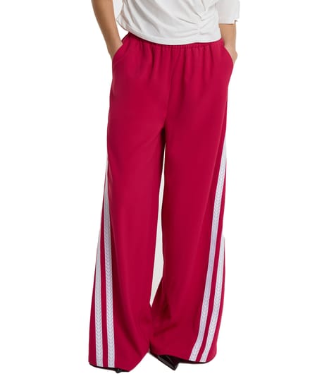 Refined Department Broek Dolce Wide Stripes Pants R2603167395 304 Raspberry Dames Maat - M