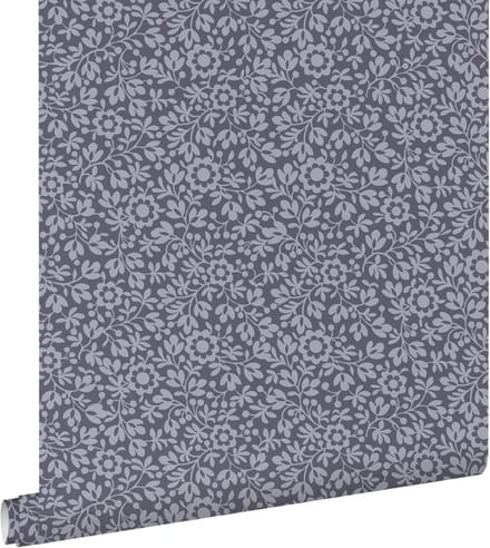 ESTAhome behang bloemetjes blauw - 50 x 900 cm - 131668