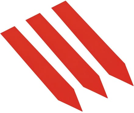 CombiCraft PVC Steeketiketten 100 x 16 mm Rood - 100 stuks