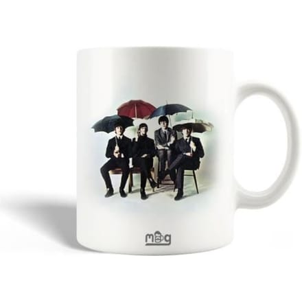 Keramische mok The Beatles Musical Group Poster wit