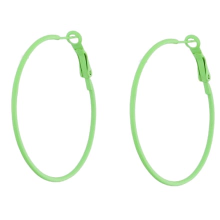 Behave - Oorbellen - Oorringen - Dames - Neon Groen - Trendy Statement - Lichtgewicht - 4.5 cm