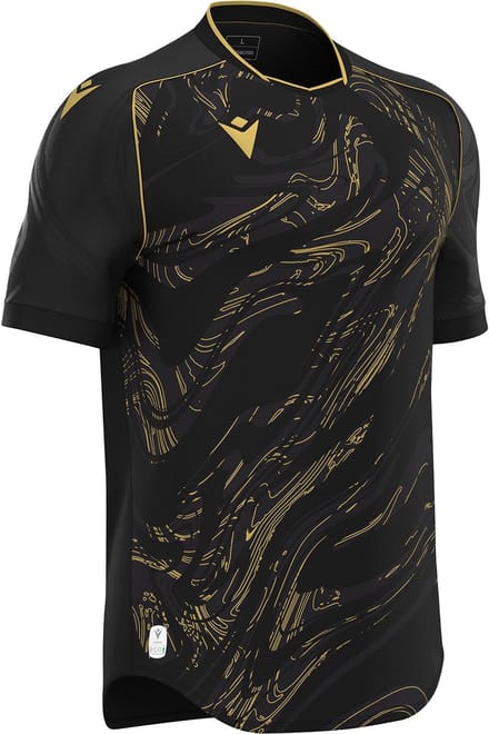 Macron Arcane Eco Shirt Korte Mouw Heren - Zwart / Goud | Maat: L