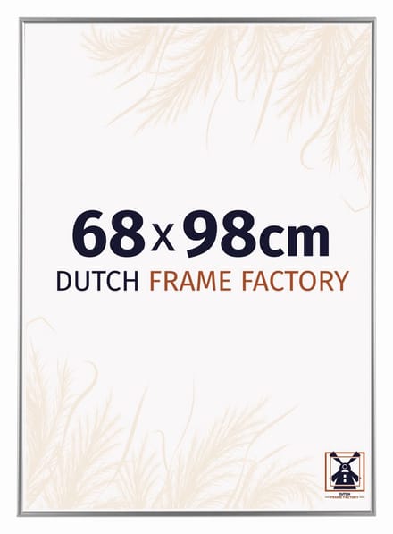 Fotolijst 68x98 cm - Kunststof - Zilver Hoogglans - Easy