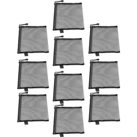 10 STUKS Rits Documenten Etui Waterdicht Scheurbestendig A5 Papierformaat Document Organizer Tas Grijs zwart