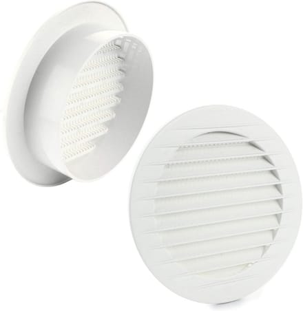 Rond Ventilatie Rooster met Insectengaas in Diverse Diameters en Kleuren