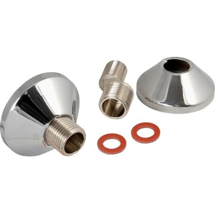 BPE S-koppeling met rozet 1/2"x3/8" 9,5mm (2 Stuks)