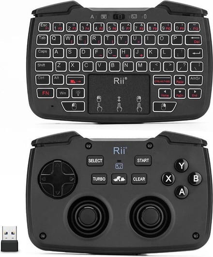Mini Wireless Game Controller Mouse Keyboard Combo RT707, 2.4GHz