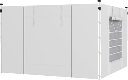 Outsunny Seitenteile für Pavillon Polyester Weiß