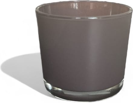Waxinelichthouder bruin glas