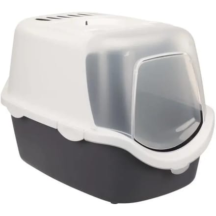 Trixie Kattenbak Vico Open Top Met Kap Blauw Grijs / Wit - 56X40X40 CM