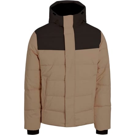 Jack And Jones Heren pufferjack met capuchon, geribd en in kleurblokken (Servies)