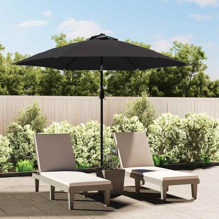 vidaXL - Vervangingsdoek - voor - parasol - 300 - cm - zwart