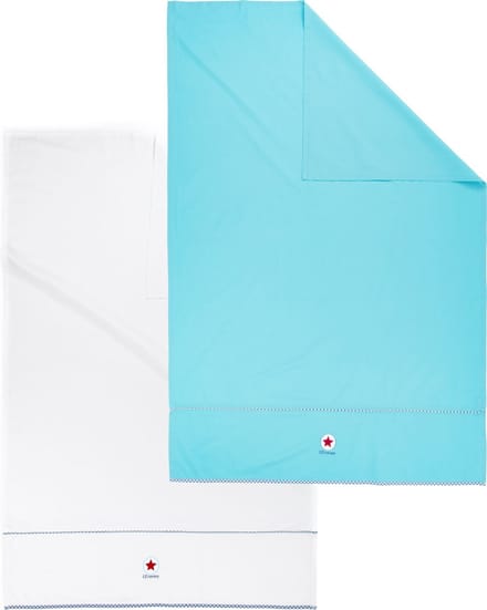 Lief Lifestyle! ledikantlaken 100x150 cm blauw/wit (2 stuks)