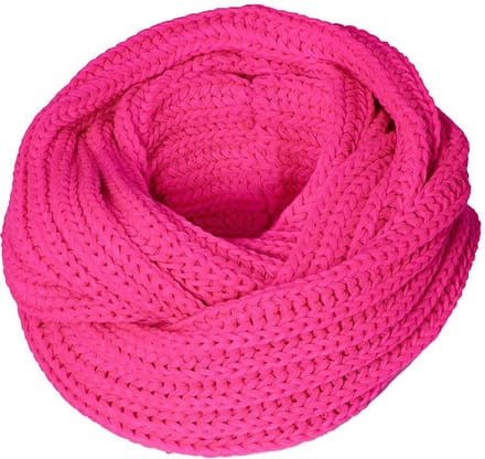 Gebreide snood fluor roze