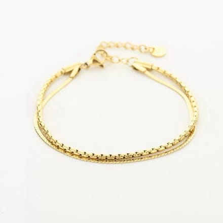 Bijoutheek Armband (Sieraad) Dubbel Fijn