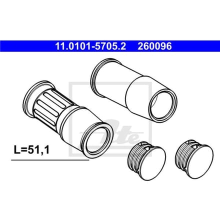 Set geleidebussen, remklauw ATE 11.0101-5705.2