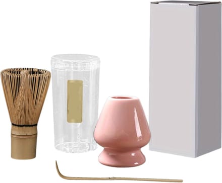 Livano Matcha Set - Starterkit - Klopper - Matcha Thee Set - Matcha Whisk - Roze