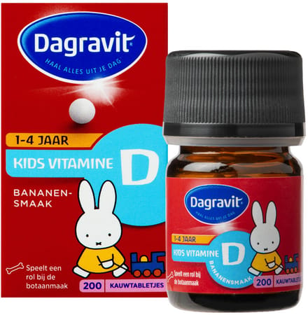 Dagravit Kids Vitamine D - 3 x 200 tabletten - Voordeelverpakking