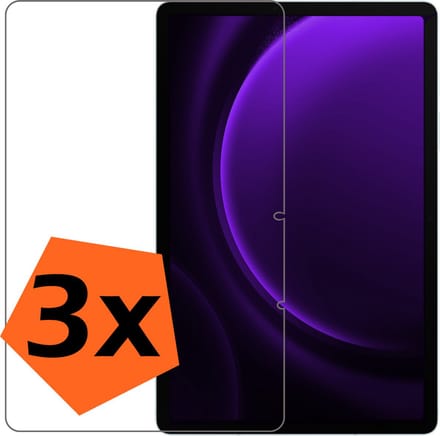 Screenprotector - 3 Stuks - Geschikt voor Samsung Galaxy Tab S9 FE - Extra Sterk - Gehard Glas - Beschermglas - Tempered Glass - Screen Protector