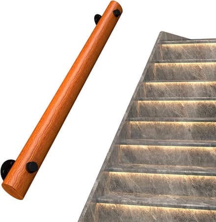 Houten Leuning - Trap Leuning - Veiligheid Trap - Glad Oppervlak - 30-150cm - Houtkleur