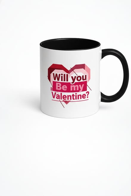 Valentijn Mok 'Will you Be my Valentine?' - Romantisch Cadeau met Hart Design