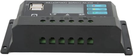 Zonne Laadregelaar - Solar Controller - Batterij Opladen - Automatische Aanpassing - 10A - Zwart