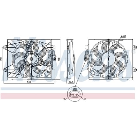 Koelventilatorwiel, motorkoeling NISSENS 85922