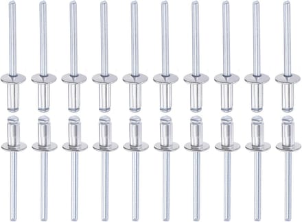 Blindrivetten 5mm x 10mm - Aluminium - Open einde - Geschikt voor machineverbinding - ShopVlot