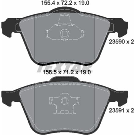 Remblokset TEXTAR 2359001, voor