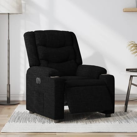 vidaXL - Fauteuil - verstelbaar - elektrisch - stof - zwart