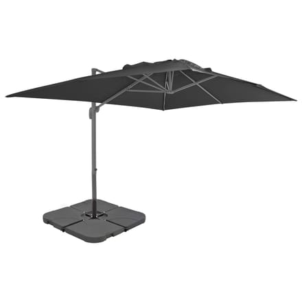 vidaXL - Parasol - met - draagbare - voet - antracietkleurig