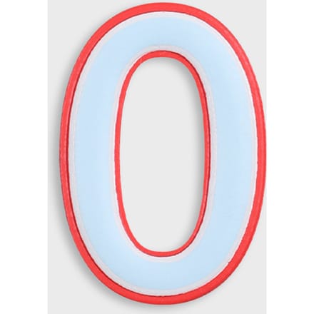 Number 0 Number Sticker