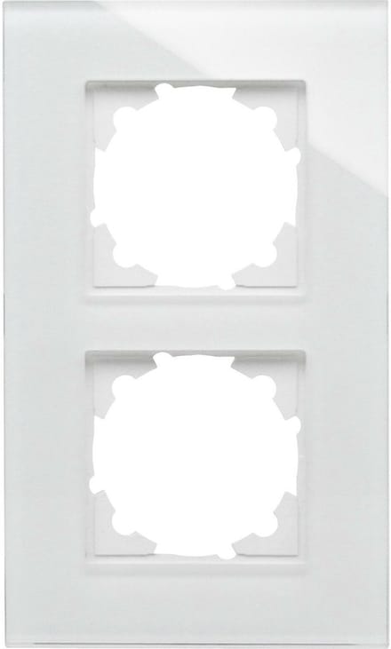 Kopp 405402001 Afdekking Frame 2-voudig HK 07, Athenis Wit (glanzend)