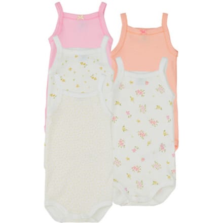 Petit Bateau  Kinder bodies 5 BODIES A BRETELLES