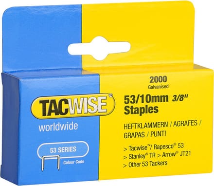 Tacwise nieten voor tacker - Type 53 - 10 mm - Gegalvaniseerd - 2000 stuks